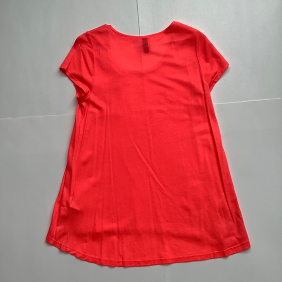 Bright Coral Scoop Neck T-shirt - Picture 2 of 3